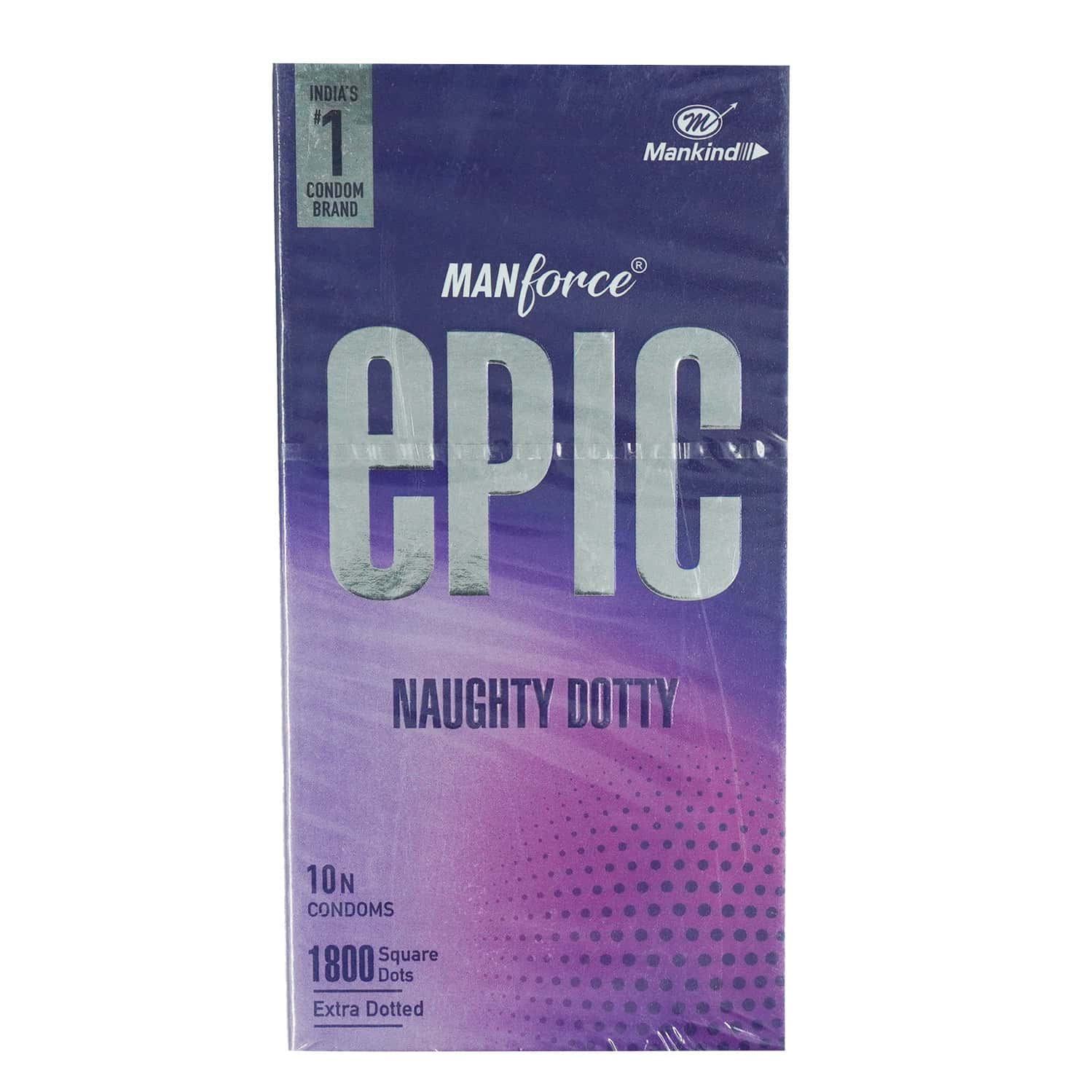 Manforce Epic Naughty Dotty 1800 Dots Condoms 10 No'S