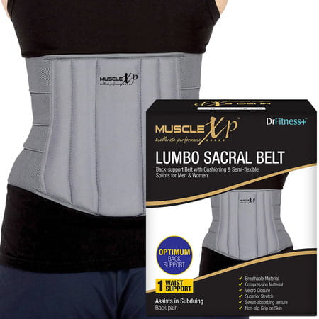 Musclexp Drfitness+ Lumbo Sacral Belt Back Support Belt With Back Support Back Pain Medium Size