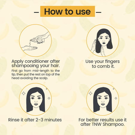 Tnw-The Natural Wash Banana Hair Conditioner For Damaged & Frizzy Hair - 200 Ml