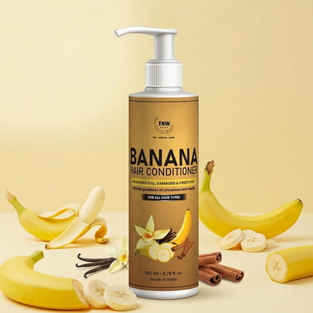 Tnw-The Natural Wash Banana Hair Conditioner For Damaged & Frizzy Hair - 200 Ml
