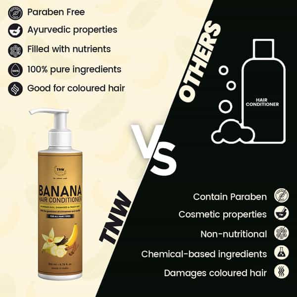Tnw The Natural Wash Banana Hair Conditioner For Damaged & Frizzy Hair - 200 Ml