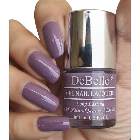 Debelle Gel Nail Polish Combo Set - Mauve Orchid (Dark Mauve) + Pandora (Rose Gold Glitter)|8ml Each