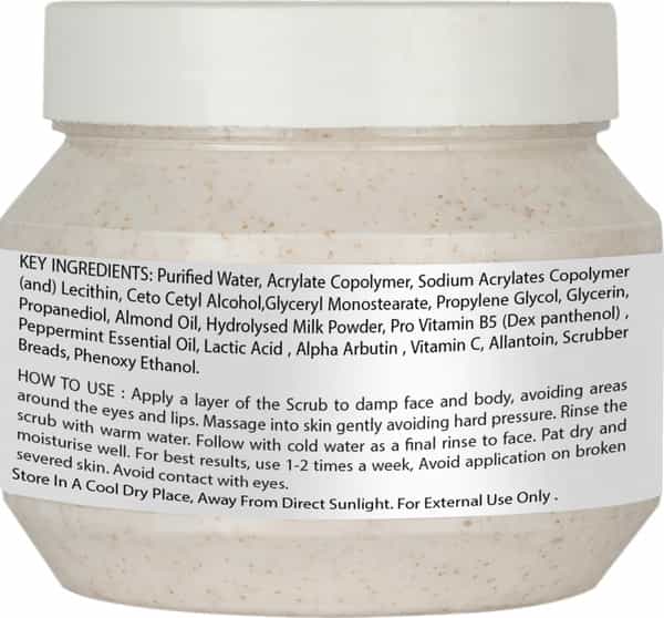 Roots & Stems Anti Pigmentation & Tan Removal Body Scrub For Deep Exfoliation Whitening Skin 500Gm