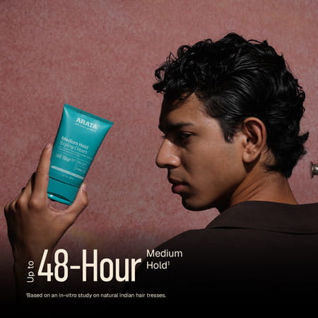 Arata Styling Hair Cream | Niacinamide | Medium Hold & Frizz Control | 100 Ml