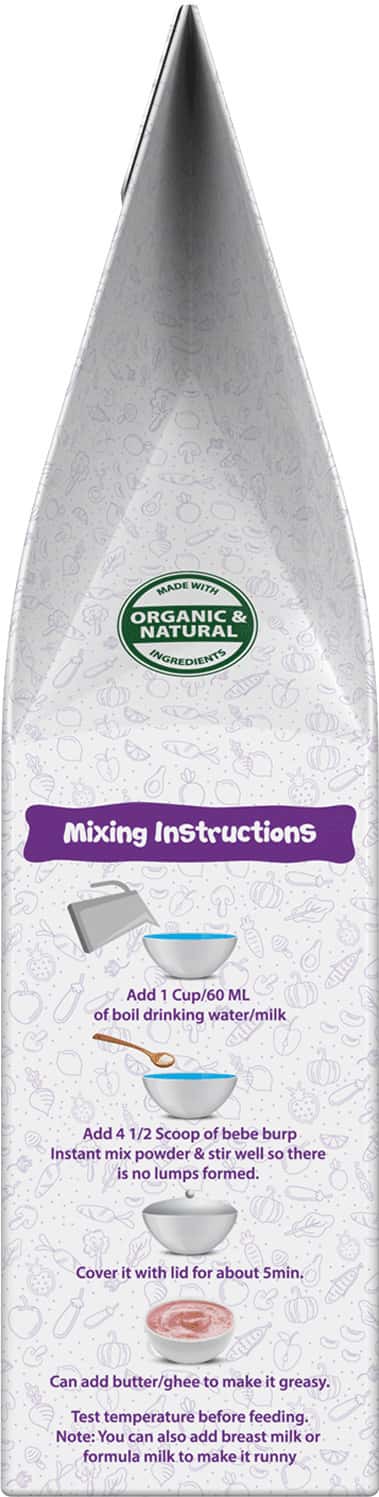 Buy BEBE BURP MIXES ORGANIC BABY FOOD INSTANT BARLEY PORRIDGE WITH