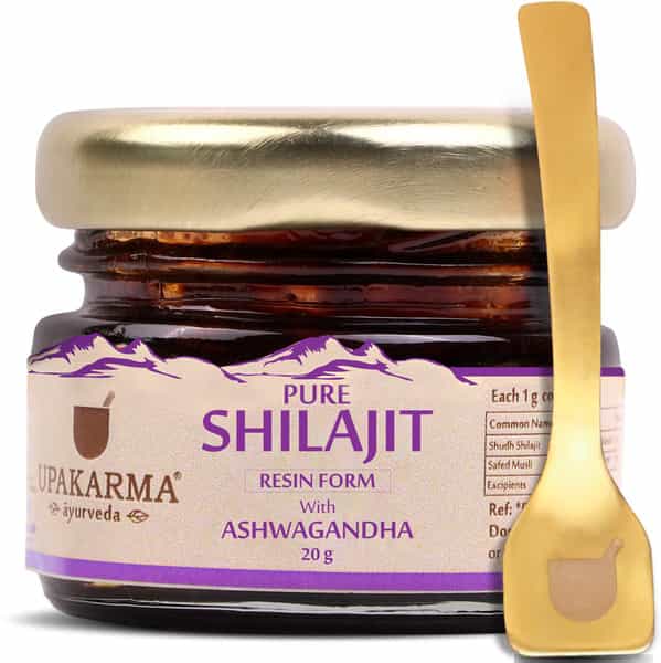 Upakarma Ayurveda Pure Shilajit Resin Form With Ashwagandha 20 G
