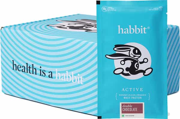 Habbit Active Whey Blend Protein Powder - 210 Gms 7 Servings | Double Chocolate Flavour