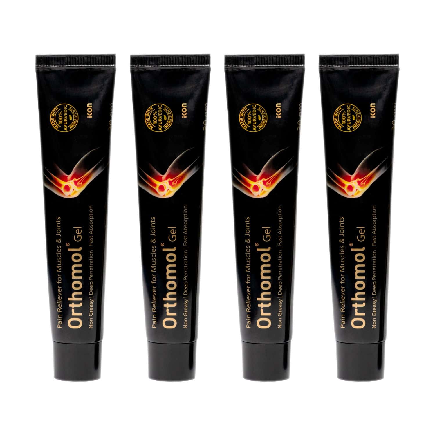 Orthomol Ayurvedic Pain Relief Gel For Joint Pain | Muscular Pain - 30 Gm (pack Of 4)