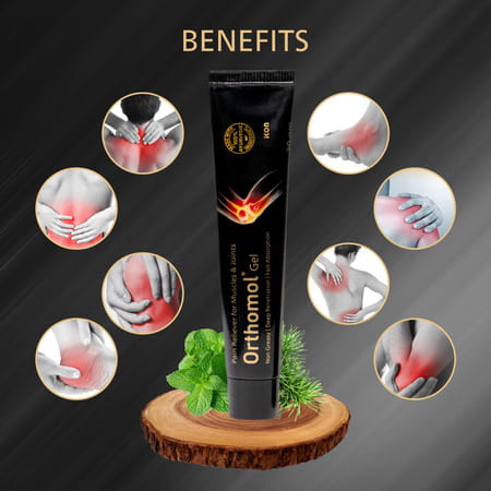 Orthomol Ayurvedic Pain Relief Gel For Joint Pain | Muscular Pain - 30 Gm (Pack Of 4)