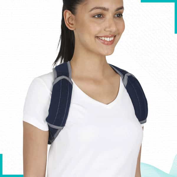 Beatxp Clavicle Brace Posture Corrector With Adjustable Strap For Men & Women In (Medium) Size