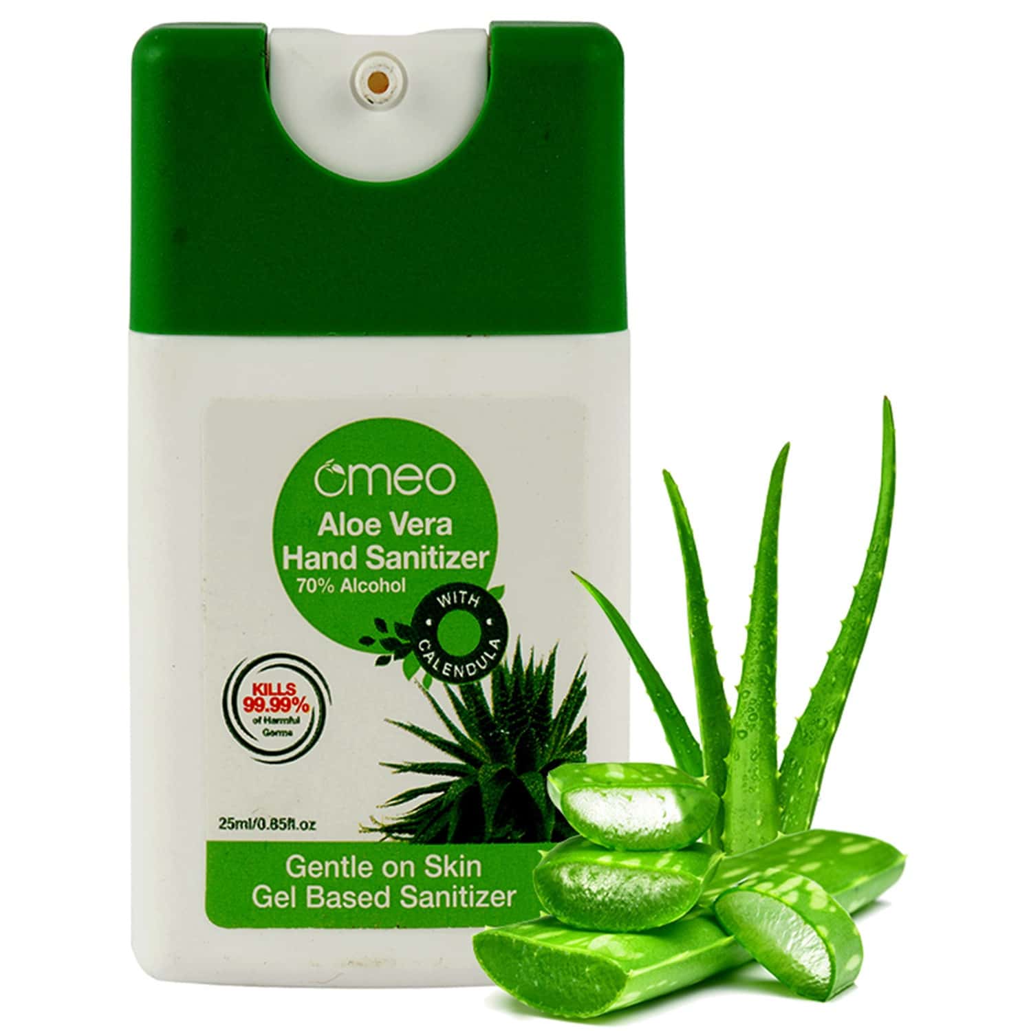 Omeo Aloe Vera Hand Instant Sanitizer Gel - 70% Alcohol - 25ml