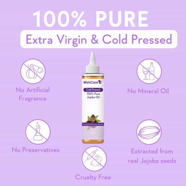 Wishcare 100% Pure Cold Pressed Jojoba Oil (100Ml)