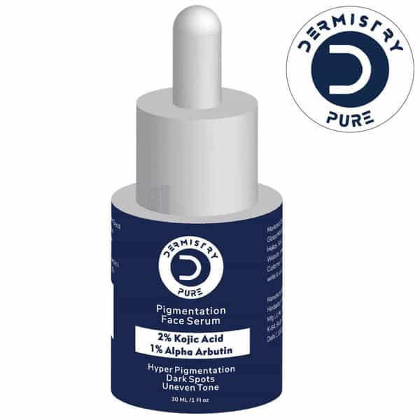 Dermistry 2% Kojic Acid 1% Alpha Arbutin Face Glowing Bright Light Serum For Pigmentation Spots 30Ml