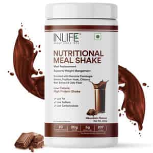 Inlife Meal Replacement Shake For Weight Management,nutritional Meal Protein Powder,500g(chocolate)