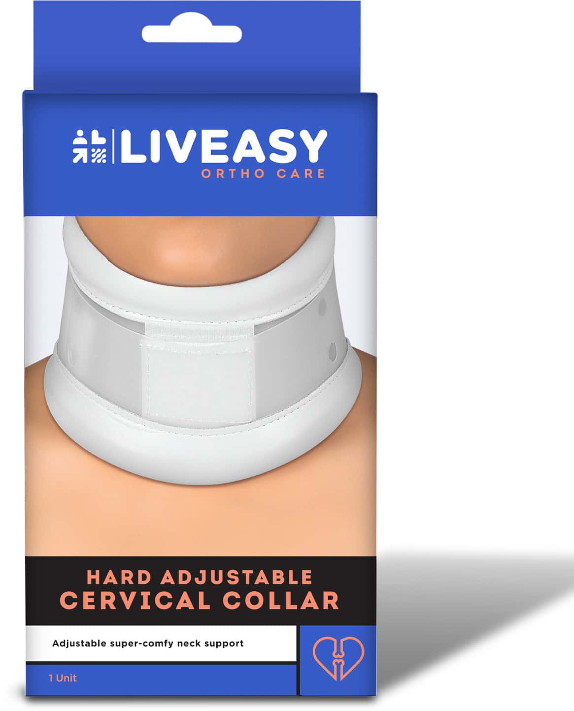 Liveasy Ortho Care Hard Adjustable Cervical Collar Large