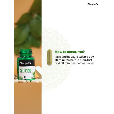 Sheopal'S Diabdex & Slimo Capsule Help For Blood Sugar & Slimo Weight Loss & Fat Burner 60 Caps