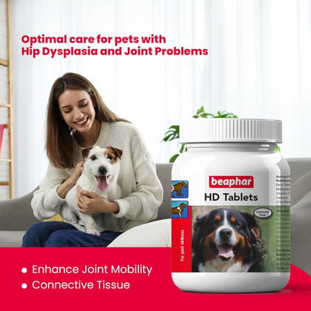 Beaphar Hd Tablet Dog Joint Supplement For Hip Dysplasia & Joint Problems - 60 Tablets