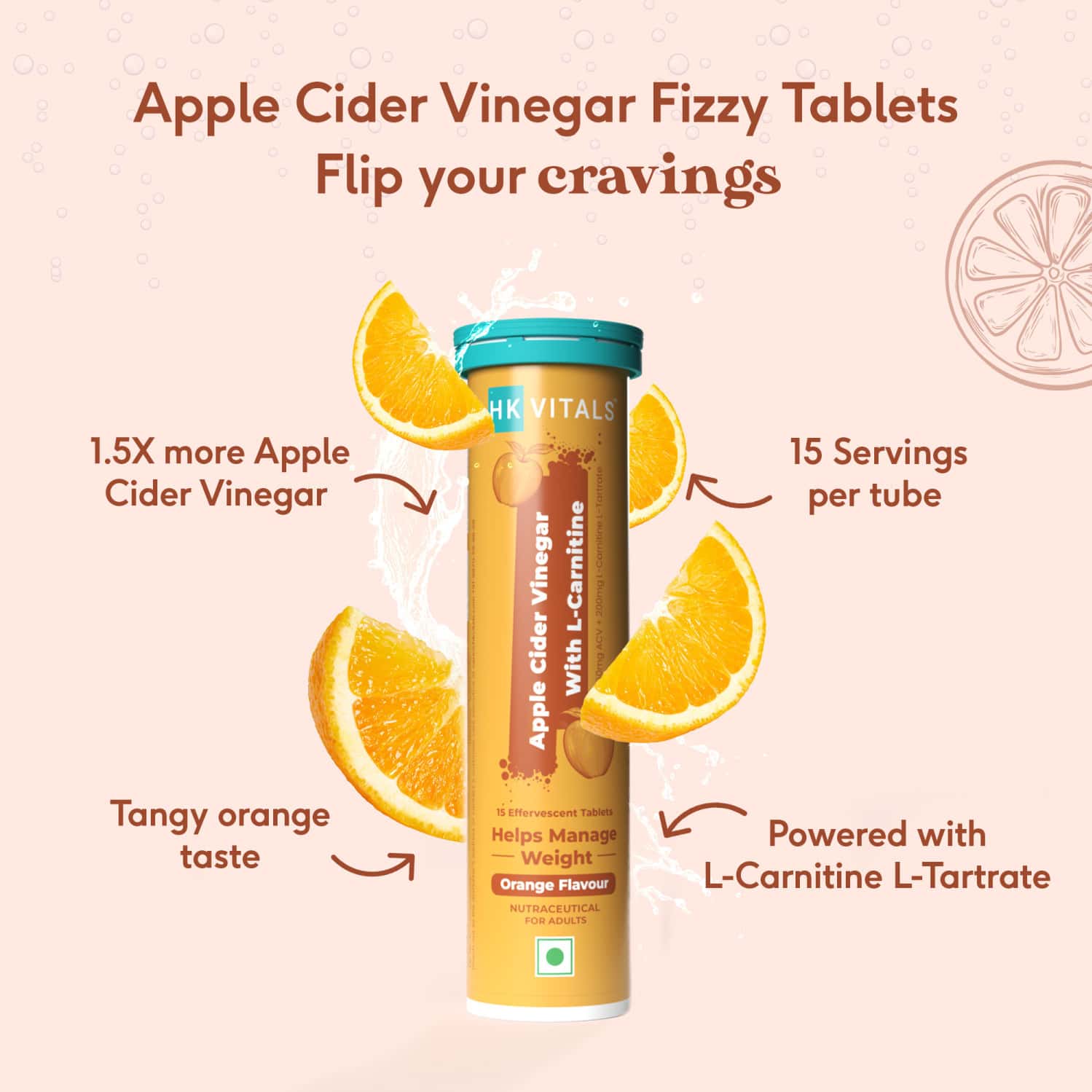 apple cider vinegar vs l carnitine HealthKart HK Vitals + (Orange, 15 Effervescent Tablets) Amazon.com: Yes You Can! Extra