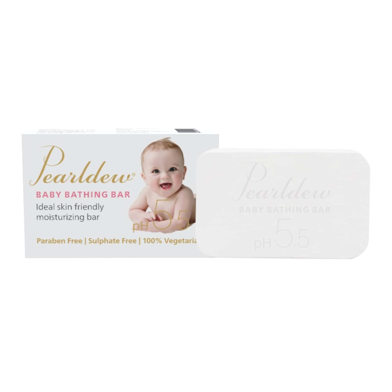 Pearldew Baby Bathing Bar 75 Gm | With Aloe Vera & Jojoba Oil | Paraben Free (Pack Of 6)
