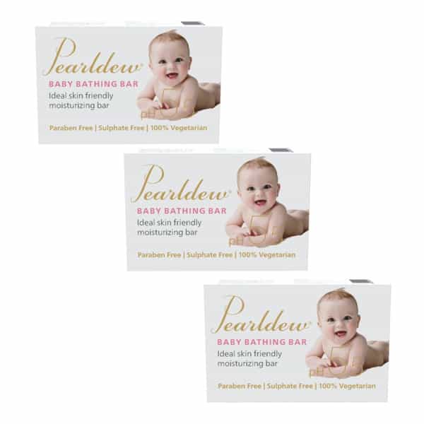 Pearldew Baby Bathing Bar 75 Gm | With Aloe Vera & Jojoba Oil | Paraben Free (Pack Of 6)
