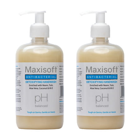 Maxisoft Antibacterial Detoxifying | Ph Balanced | Hand Wash | Bottle | 500 Ml | Pack Of 4