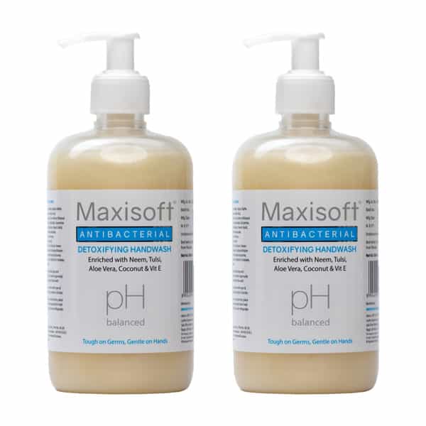 Maxisoft Antibacterial Detoxifying | Ph Balanced | Hand Wash | Bottle | 500 Ml | Pack Of 4