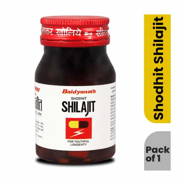Baidyanath Ayurved Shodhit Shilajit 30 Caps | Strength & Stamina Support