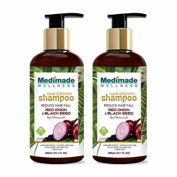 Medimade Red Onion And Black Seed Hair Growth Shampoo - 300 Ml X 2 ( Pack Of 2 )