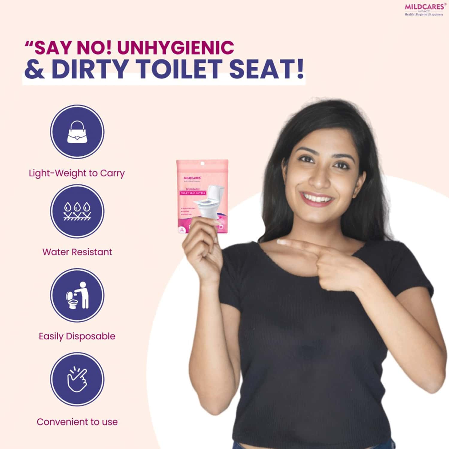 Buy MILDCARES DISPOSABLE TOILET SEAT COVERS PAPERREDUCE THE RISK OF