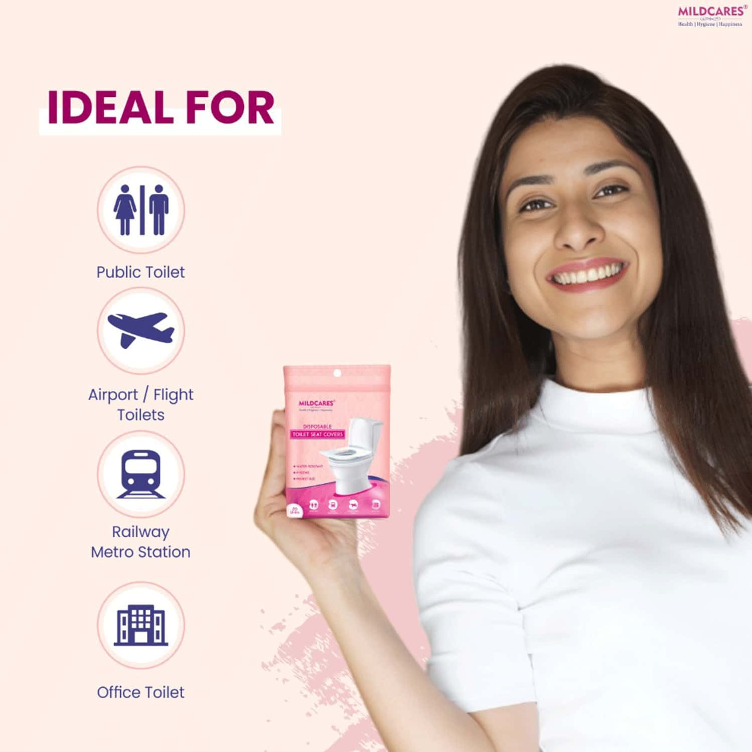 Buy MILDCARES DISPOSABLE TOILET SEAT COVERS PAPERREDUCE THE RISK OF