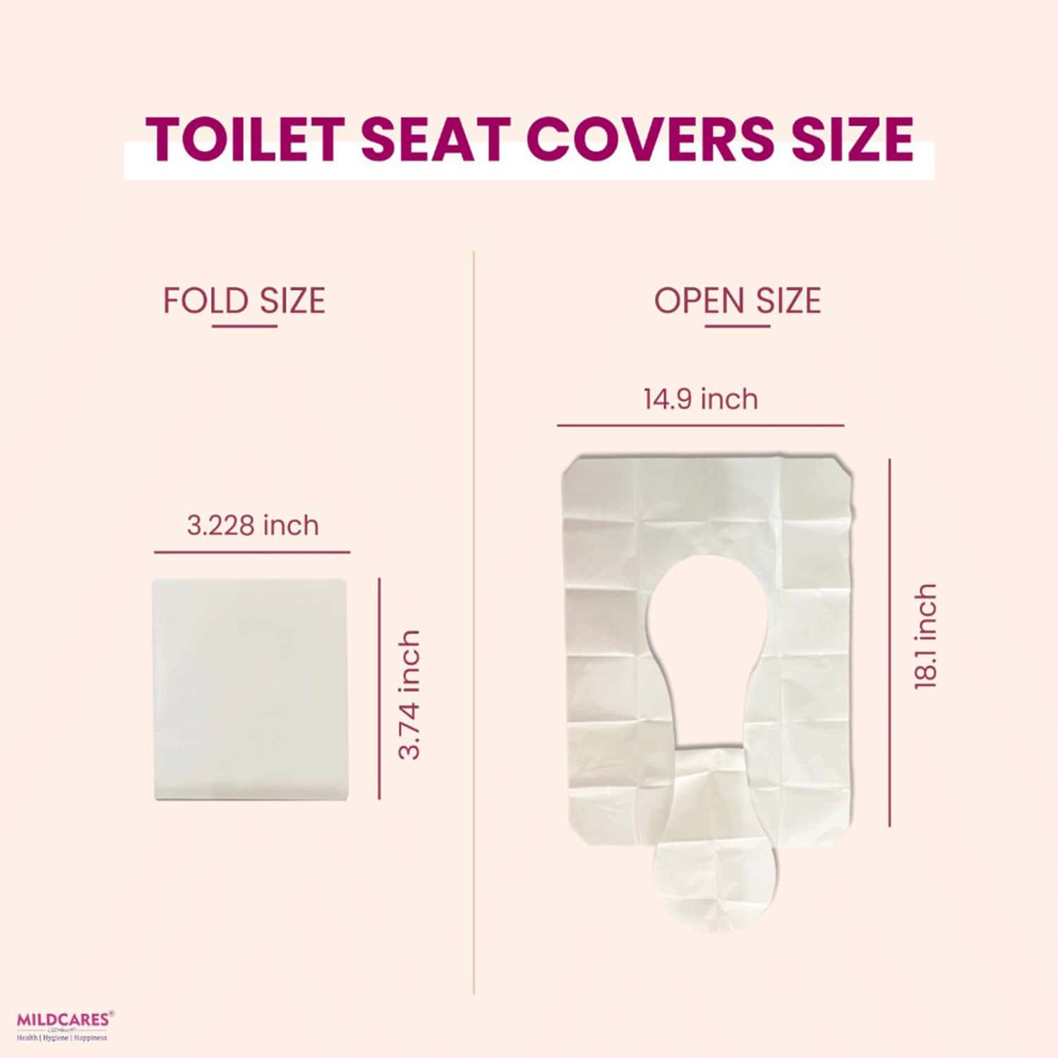 Buy MILDCARES DISPOSABLE TOILET SEAT COVERS PAPERREDUCE THE RISK OF