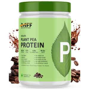 Myfitfuel Mff Plant Pea Protein 1 Kg (2.2 Lbs) | Coffee Mocha | Easy To Digest Protein Powder