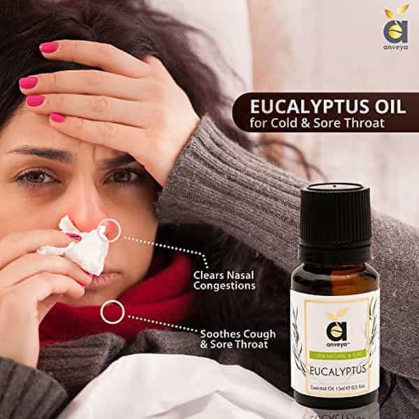 Anveya Eucalyptus Essential Oil 100% Natural