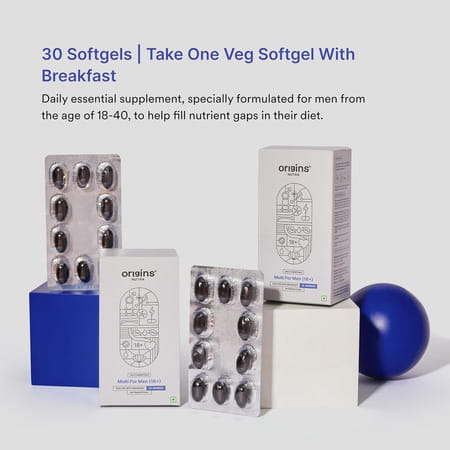 Origins Nutra Multivitamin For Men (18+) Boosts Energy & Metabolism - 30 Softgels