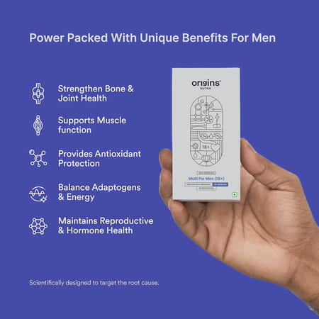 Origins Nutra Multivitamin For Men (18+) Boosts Energy & Metabolism - 30 Softgels