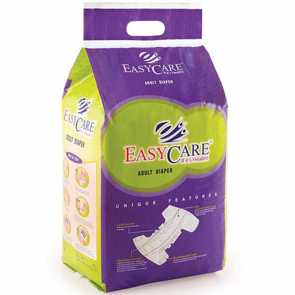 Easycare Adult Unisex Diaper Pack Of 10 Soft & Comfort With Double Leakage Parrier (155 - 195 Cm) Xl