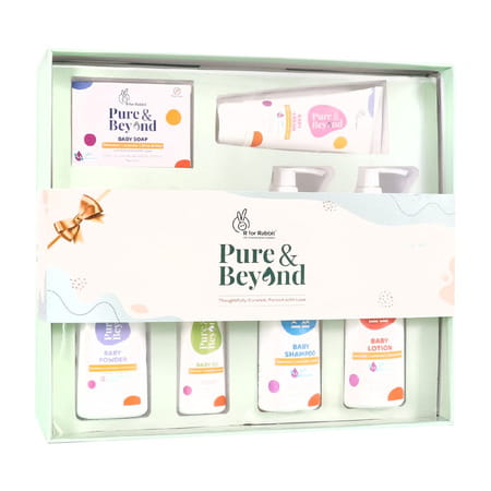 R For Rabbit Gift Box: Shampoo-200ml|Lotion-200ml|Coconut Oil-100ml|Cream-50g|Soap-75g|Powder-100g