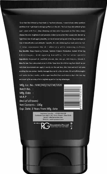 Qraa Men Vitamin C Skin Whitening Face Wash For Men With Yogurt And Oatmeal | 100 G