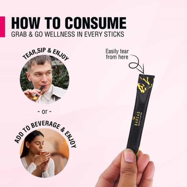 Bargad Himalayan Shilajit Honey Sticks: Strawberry Flavor - 7N
