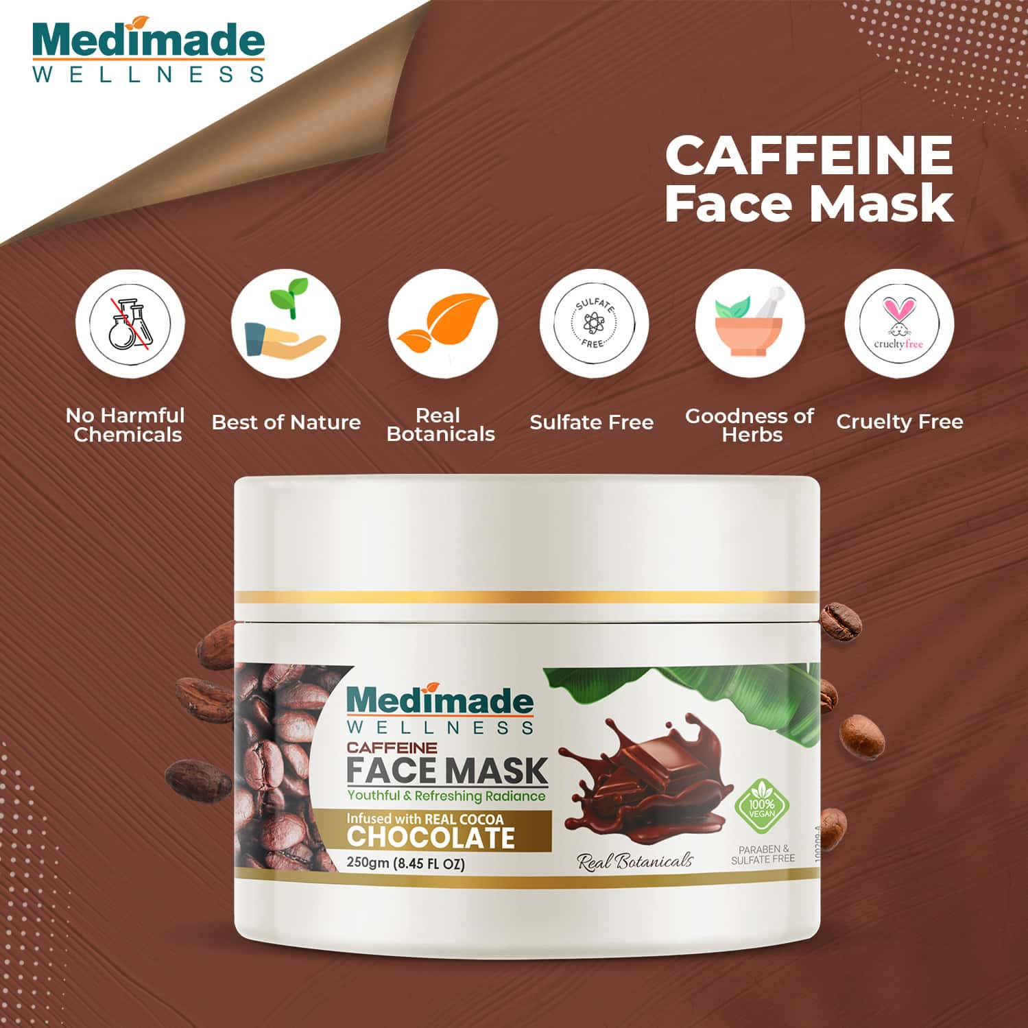 Buy MEDIMADE CAFFEINE FACE MASK - 250 GM Online & Get Upto 60% OFF at ...