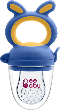 Beebaby Chewy Silicone Food And Fruit Nibbler / Feeder With Extra Silicone Mesh. (Chewy - Blue)