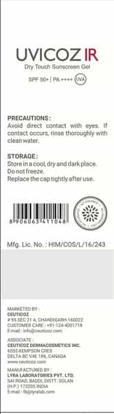 Ceuticoz Uvicoz Ir - 50 Gm