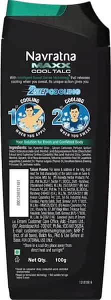 Navratna Maxx Cool Talc Pack Of 100G With Free Zandu Balm 8Ml