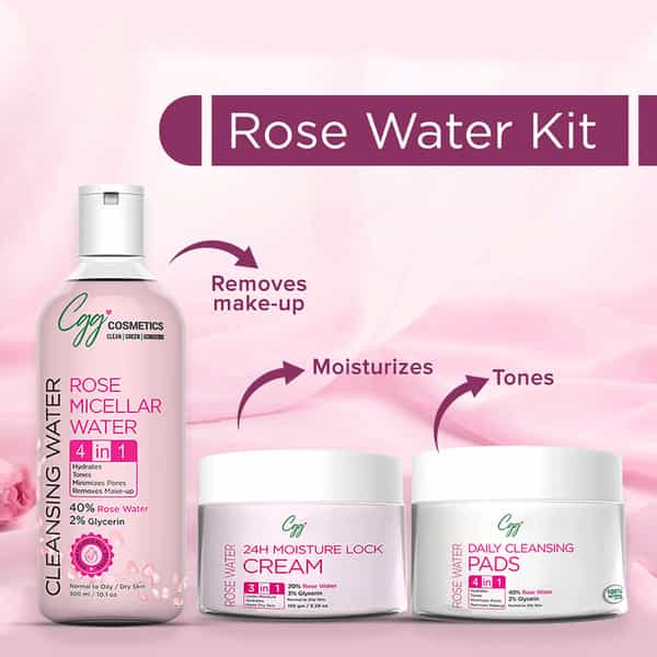 Cgg Cosmetics Rose Water Kit - Combo Pack
