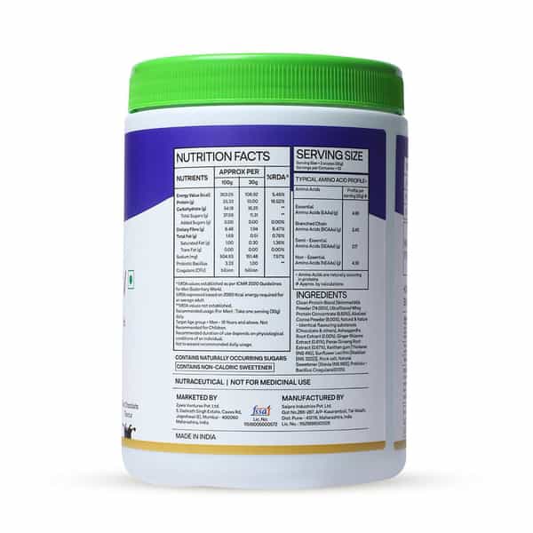 Oziva Daily Protein Activ For Men Chocolate 300G| Better Energy & Bone Health