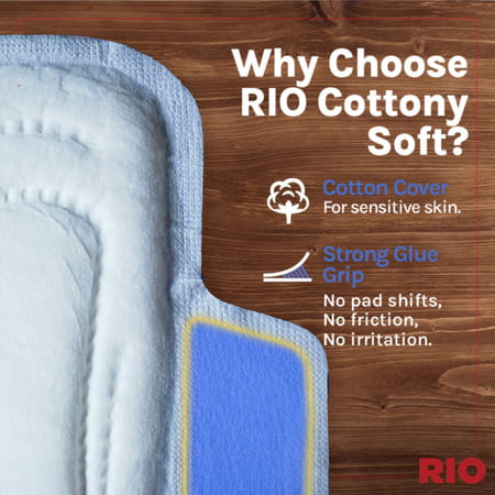 Rio Sanitary Napkins Xlarge (280 Mm) Cottony Cover 15'S X 36 C