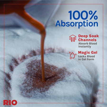 Rio Sanitary Napkins Xlarge (280 Mm) Cottony Cover 15's X 36 C