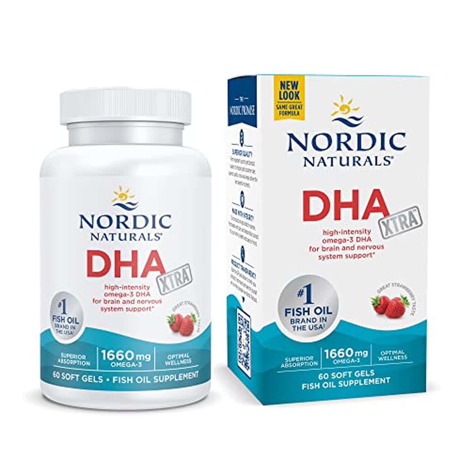 Nordic Naturals Dha Xtra 1660 Mg Omega-3 Fish Oil With Epa & Dha Supplement 60 Softgels