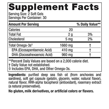 Nordic Naturals Dha Xtra 1660 Mg Omega-3 Fish Oil With Epa & Dha Supplement 60 Softgels