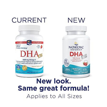 Nordic Naturals Dha Xtra 1660 Mg Omega-3 Fish Oil With Epa & Dha Supplement 60 Softgels